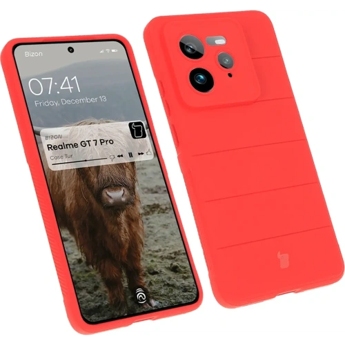 Pancerne etui Bizon Case Tur do Realme GT 7 Pro czerwone