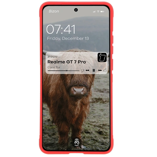 Pancerne etui Bizon Case Tur do Realme GT 7 Pro czerwone