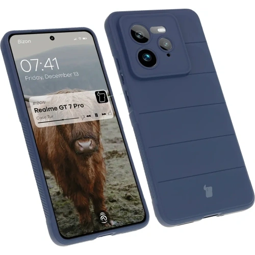 Pancerne etui Bizon Case Tur do Realme GT 7 Pro granatowe