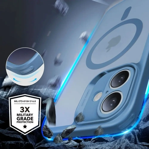 Etui + szkło  ESR Classic Pro Set Halolock MagSafe Apple iPhone 16 Frosted Blue