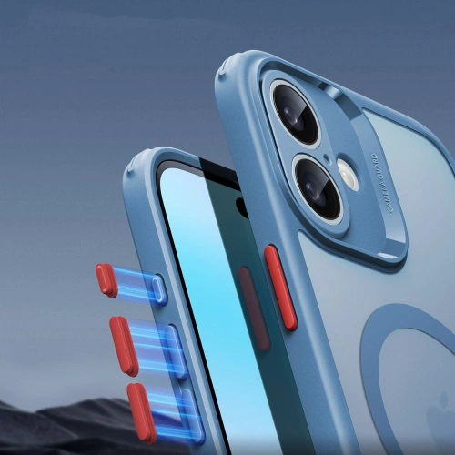 Etui + szkło  ESR Classic Pro Set Halolock MagSafe Apple iPhone 16 Frosted Blue