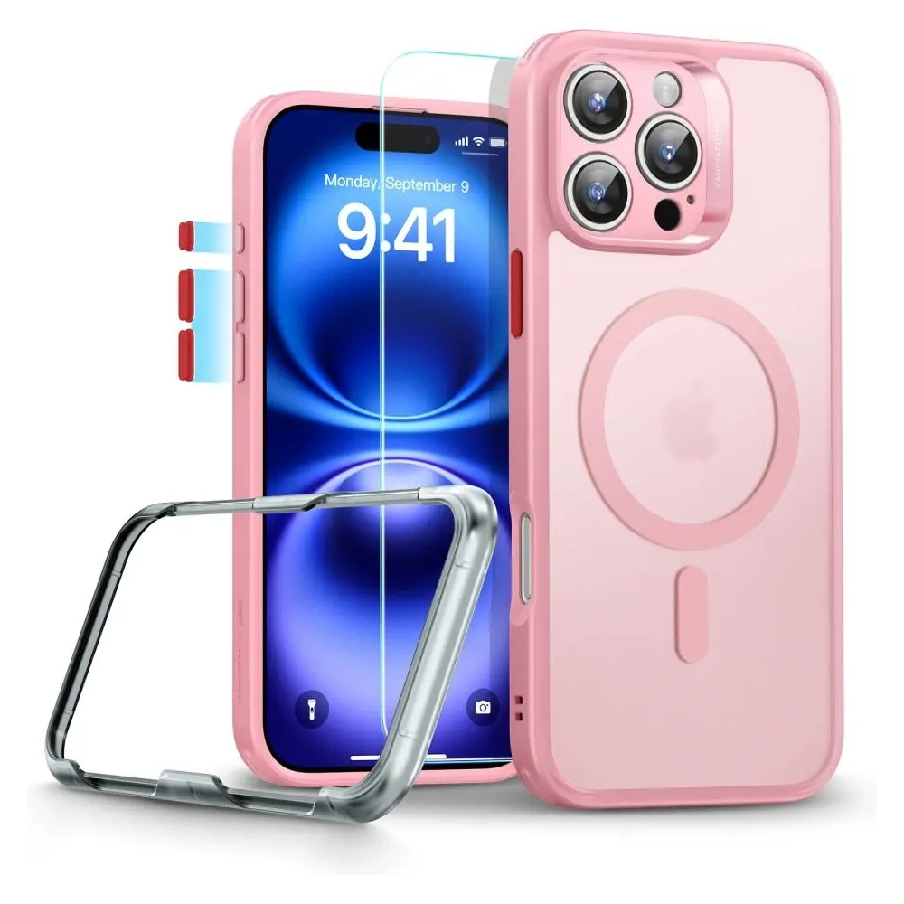 Hurtownia GSM - Etui + sklo ESR Classic Pro Set Halolock MagSafe Apple iPhone 16 Pro Max Frosted Pink - ESR875 - {ean13} - Hurt