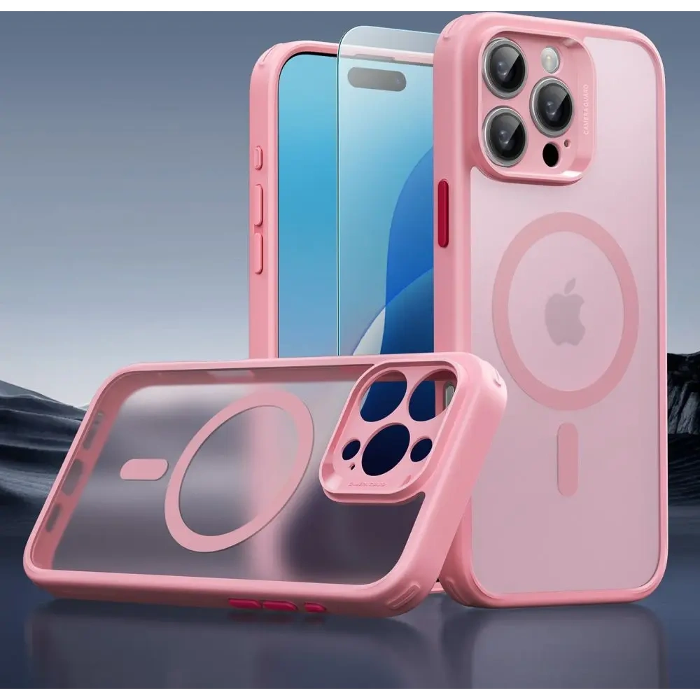 Hurtownia GSM - Etui + sklo ESR Classic Pro Set Halolock MagSafe Apple iPhone 16 Pro Max Frosted Pink - ESR875 - {ean13} - Hurt