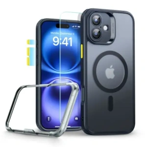 Hurtownia GSM - ESR Classic Pro Set Halolock MagSafe Apple iPhone 16 Negru Înghețat - ESR876 - {ean13} - Hurt