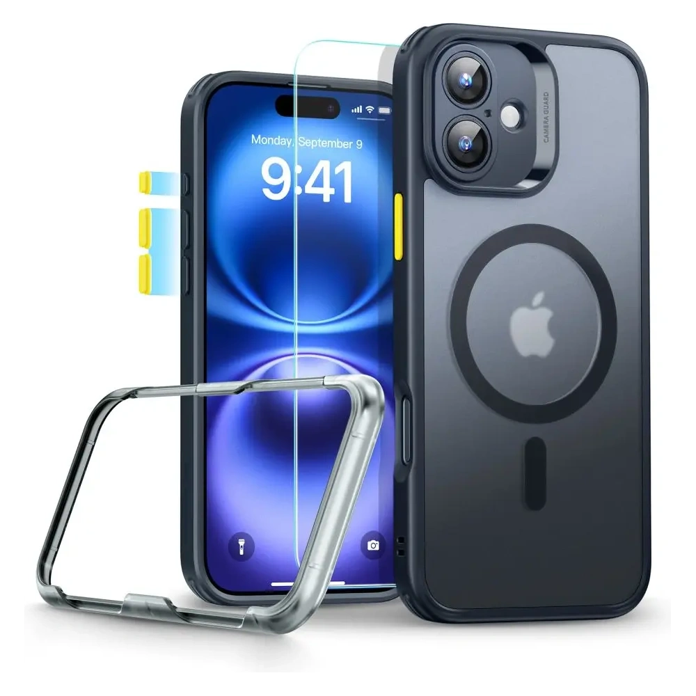 Hurtownia GSM - ESR Classic Pro Set Halolock MagSafe Apple iPhone 16 Negru Înghețat - ESR876 - {ean13} - Hurt