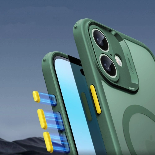 Etui + szkło  ESR Classic Pro Set Halolock MagSafe Apple iPhone 16 Frosted Green