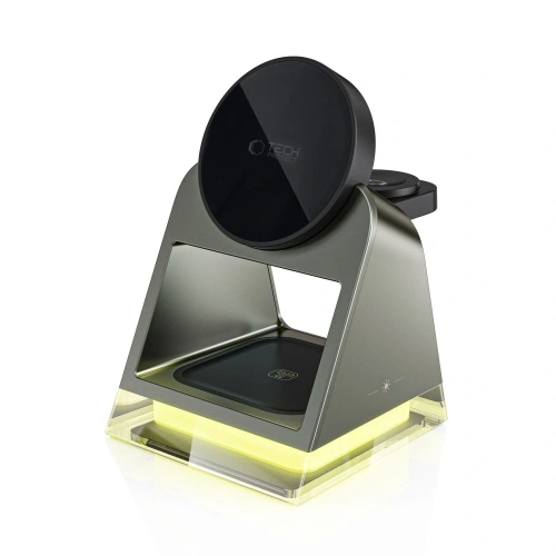 Ładowarka bezprzewodowa Tech-Protect QI15W-A43 3in1 Magnetic MagSafe Wireless Charger Black