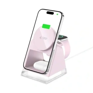 Hurtownia GSM - Tech-Protect QI15W-A43 3in1 Magnetic MagSafe vezeték nélküli töltő baba rózsaszín - THP3698 - {ean13} - Hurt