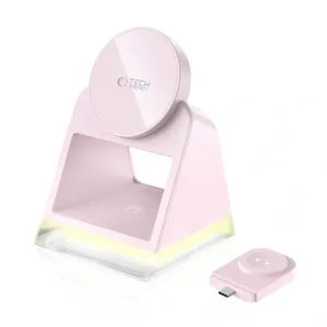 Hurtownia GSM - Tech-Protect QI15W-A43 3in1 Magnetic MagSafe vezeték nélküli töltő baba rózsaszín - THP3698 - {ean13} - Hurt