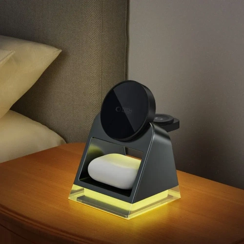 Ładowarka bezprzewodowa Tech-Protect QI15W-A43 3in1 Magnetic MagSafe Wireless Charger Baby Pink