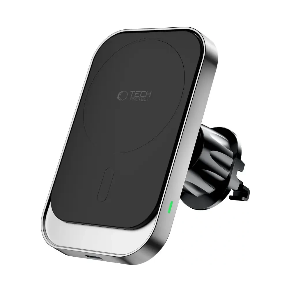 Hurtownia GSM - Tech-Protect MM15W-V9 Magnetic MagSafe műszerfal és szellőző autós tartó vezeték nélküli töltő 15W Fekete - THP3699 - {ean13} - Hurt