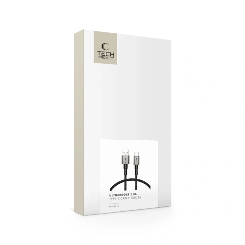 Kabel Tech-Protect Ultraboost DNA USB-A / USB-C Cable 15W/3A 50cm Iron Grey