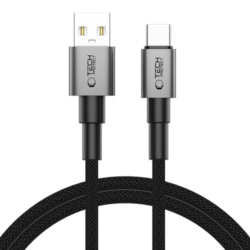 Kabel Tech-Protect Ultraboost DNA USB-A / USB-C Cable 15W/3A 100cm Iron Grey