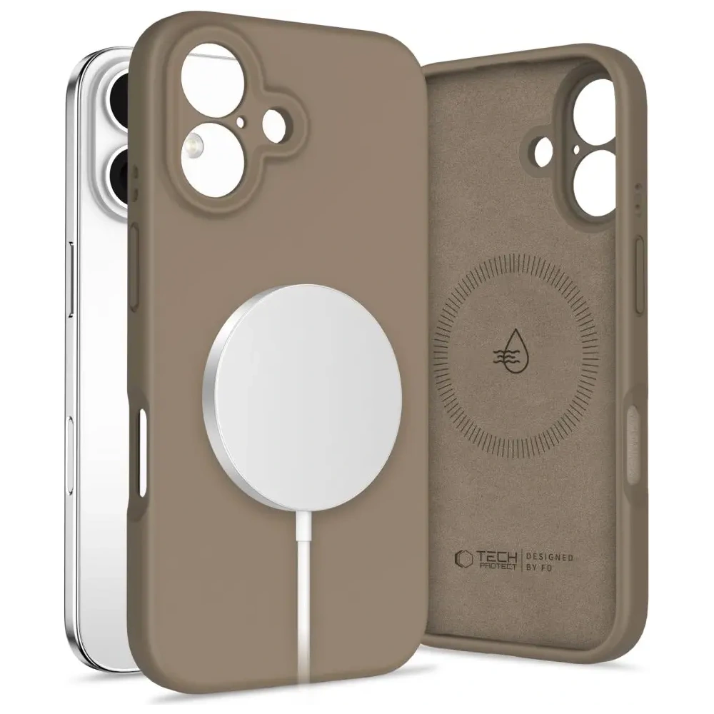 Hurtownia GSM - Tech-Protect Silicon lichid MagSafe Apple iPhone 16 Maro Ciocolată - THP3712 - {ean13} - Hurt