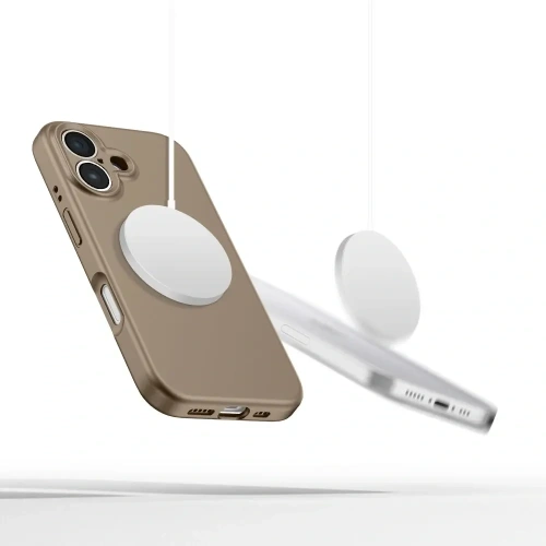 Etui Tech-Protect Liquid Silicone MagSafe Apple iPhone 16 Chocolate Brown