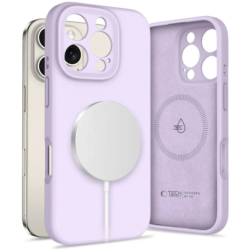 Hurtownia GSM - Tech-Protect Folyékony Szilikon MagSafe Apple iPhone 16 Pro Max Mályva - THP3714 - {ean13} - Hurt