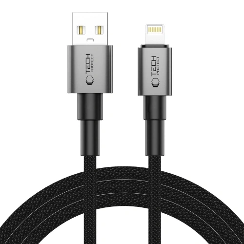 Kabel Tech-Protect Ultraboost DNA USB-A / Lightning Cable 15W/2.4A 200cm Iron Grey
