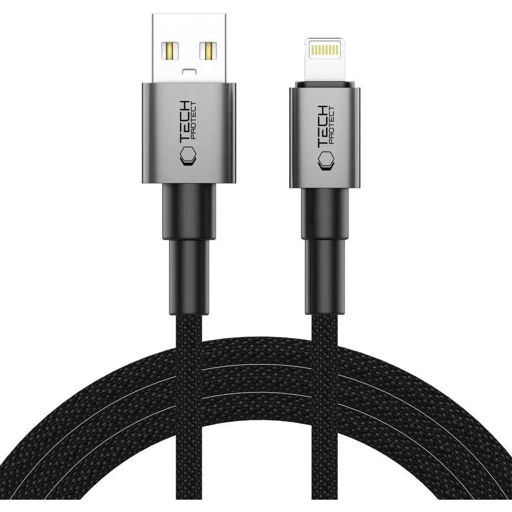 Hurtownia GSM - Tech-Protect Ultraboost DNA USB-A / Lightning Kabel 15W/2.4A 200cm Eisen Grau - THP3718 - {ean13} - Hurt
