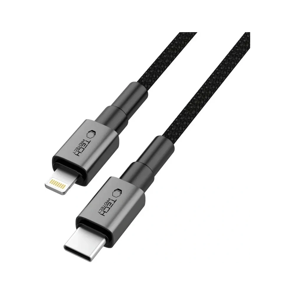 Hurtownia GSM - Tech-Protect Ultraboost DNA USB-C / Lightning Kábel PD27W/3A 100cm Vas Szürke - THP3719 - {ean13} - Hurt