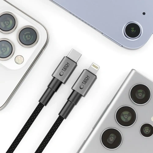 Kabel Tech-Protect Ultraboost DNA USB-C / Lightning Cable PD27W/3A 100cm Iron Grey