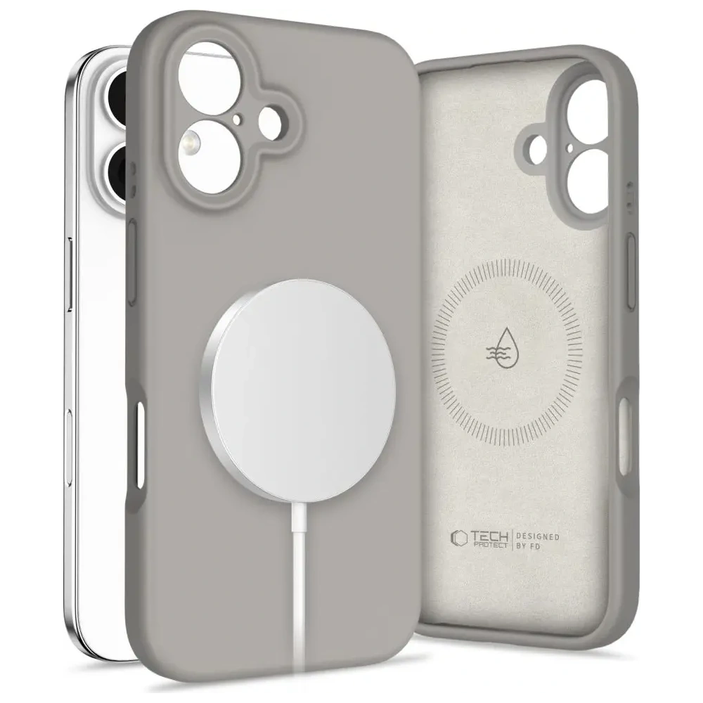 Hurtownia GSM - Etui Tech-Protect Liquid Silicone MagSafe Apple iPhone 16 Stone Grey - THP3720 - {ean13} - Hurt