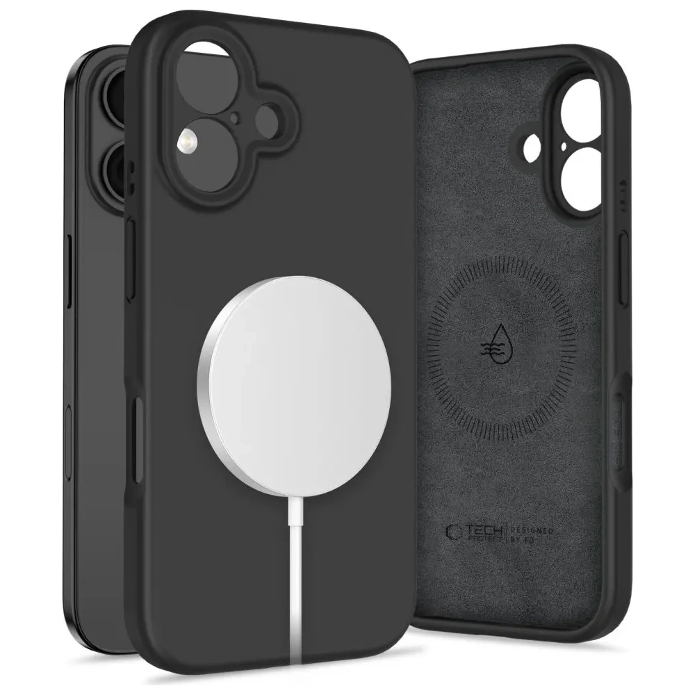Hurtownia GSM - Etui Tech-Protect Liquid Silicone MagSafe Apple iPhone 16 Černá - THP3722 - {ean13} - Hurt
