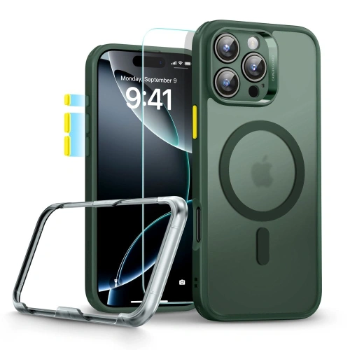 Etui + szkło  ESR Classic Pro Set Halolock MagSafe Apple iPhone 16 Pro Frosted Green