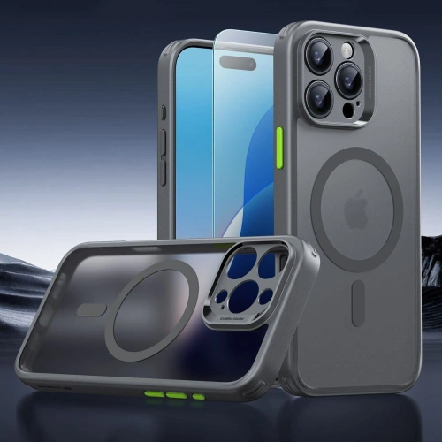 Etui + szkło  ESR Classic Pro Set Halolock MagSafe Apple iPhone 16 Pro Max Frosted Grey