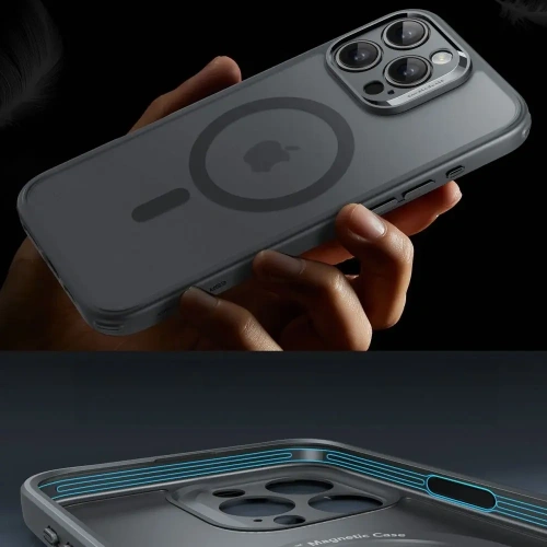 Etui + szkło  ESR Classic Pro Set Halolock MagSafe Apple iPhone 16 Pro Max Frosted Grey