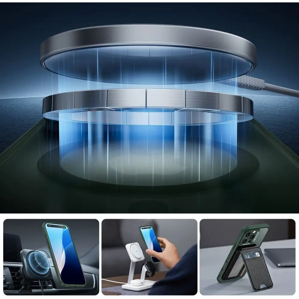 Wholesale ESR Classic Pro Set Halolock MagSafe Apple iPhone 16 Pro Max Frosted Green - ESR882 - {ean13} - Hurt
