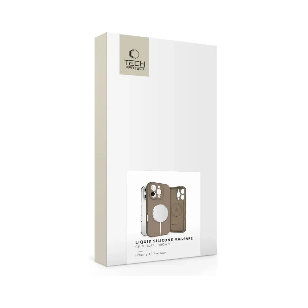Hurtownia GSM - Tech-Protect Silicon lichid MagSafe Apple iPhone 16 Pro Max Maro Ciocolată - THP3727 - {ean13} - Hurt
