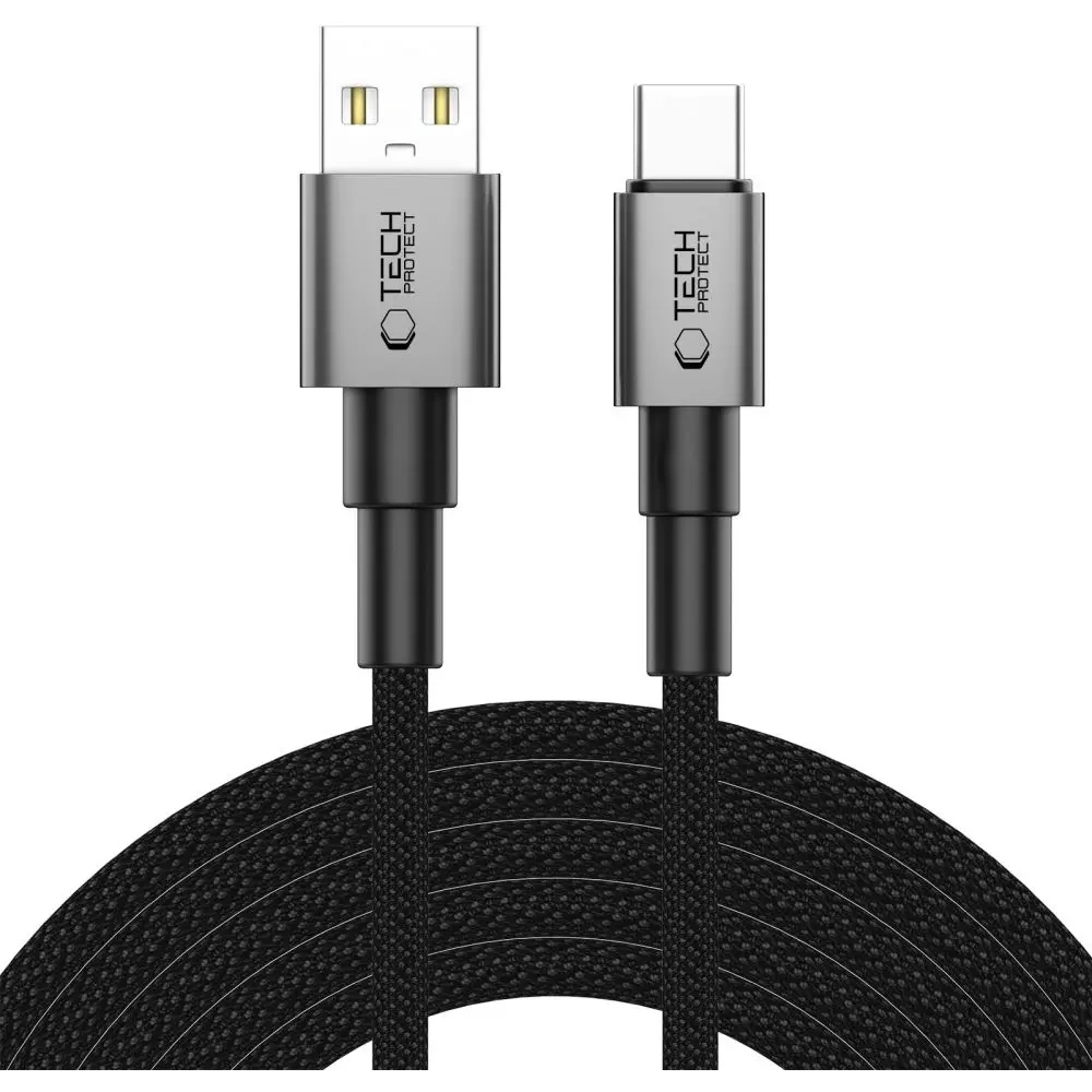 Hurtownia GSM - Tech-Protect Cablu Ultraboost DNA USB-A / USB-C 15W/3A 300cm Gri Iron - THP3729 - {ean13} - Hurt
