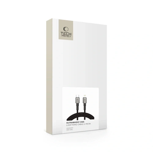 Kabel Tech-Protect Ultraboost DNA USB-C / Lightning Cable PD27W/3A 200cm Iron Grey