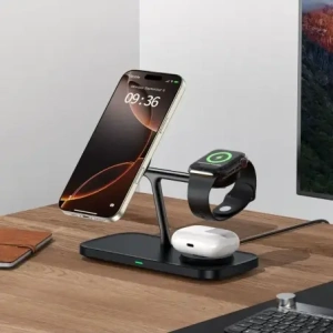 Wholesale Tech-Protect QI15W-A45 3in1 Magnetic MagSafe Wireless Charger Black - THP3732 - {ean13} - Hurt