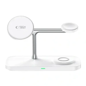 Hurtownia GSM - Tech-Protect QI15W-A45 3in1 Magnetic MagSafe Vezeték nélküli Töltő Fehér - THP3733 - {ean13} - Hurt