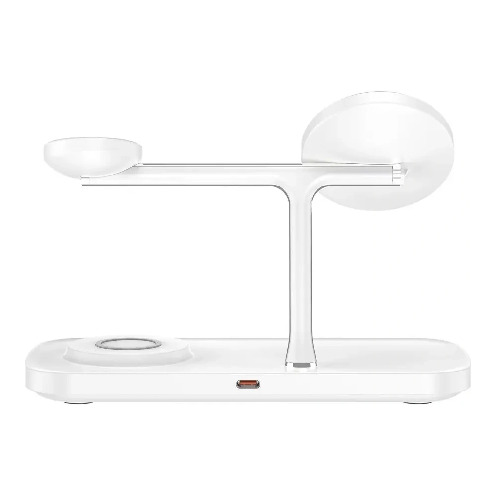 Hurtownia GSM - Tech-Protect QI15W-A45 3in1 Magnetic MagSafe Vezeték nélküli Töltő Fehér - THP3733 - {ean13} - Hurt