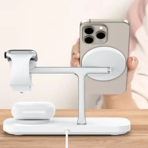 Hurtownia GSM - Tech-Protect QI15W-A45 3in1 Magnetic MagSafe Vezeték nélküli Töltő Fehér - THP3733 - {ean13} - Hurt