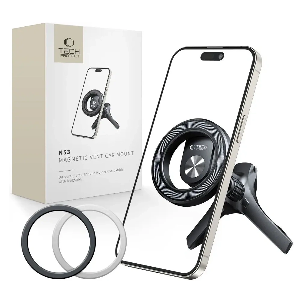 Hurtownia GSM - Uchwyt samochodowy do kratki Tech-Protect N53 Magnetic MagSafe Stable Vent Car Mount Black - THP3734 - {ean13} - Hurt