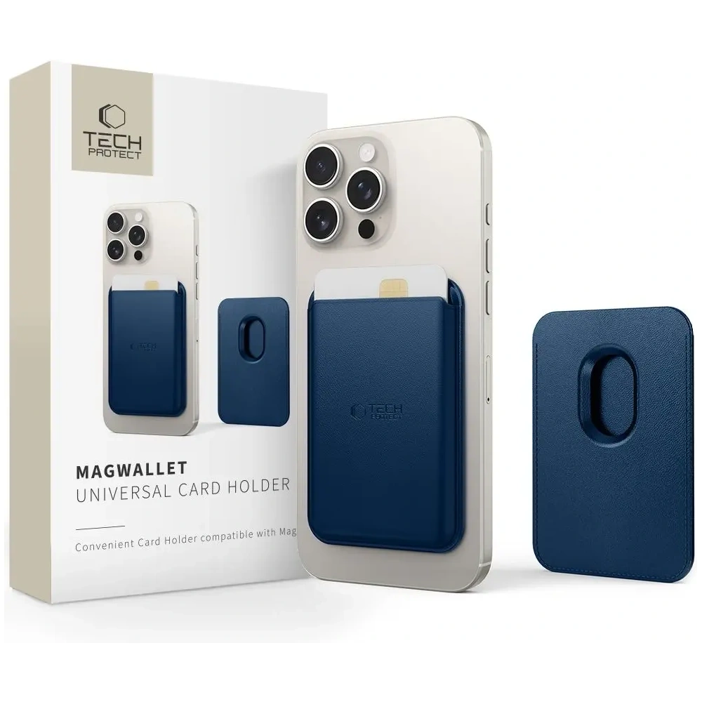 Hurtownia GSM - Tech-Protect MagWallet MagSafe Universal Magnetic Kártya Tartó Tengerészkék - THP3735 - {ean13} - Hurt