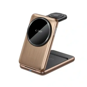 Wholesale Tech-Protect QI15W-A42 3in1 Magnetic MagSafe Wireless Charger Desert Gold - THP3738 - {ean13} - Hurt