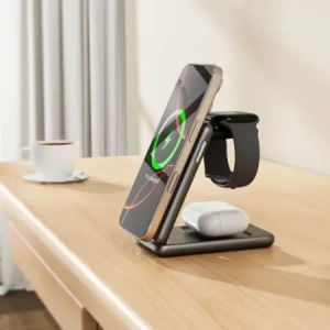 Wholesale Tech-Protect QI15W-A42 3in1 Magnetic MagSafe Wireless Charger Desert Gold - THP3738 - {ean13} - Hurt