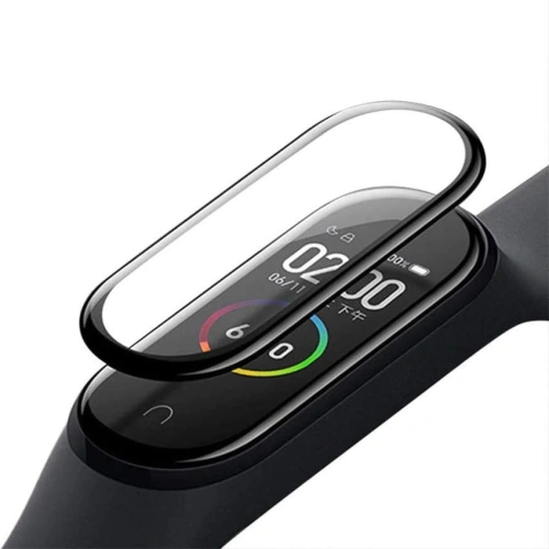 Szkło hartowane Bizon Glass Edge do Xiaomi Mi Band 6 / 5 czarne
