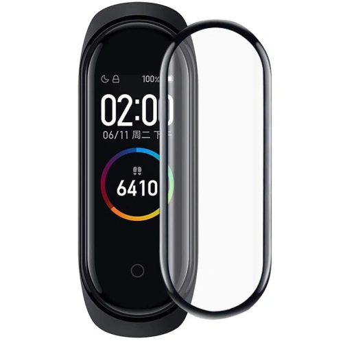Szkło hartowane Bizon Glass Edge do Xiaomi Mi Band 6 / 5 czarne