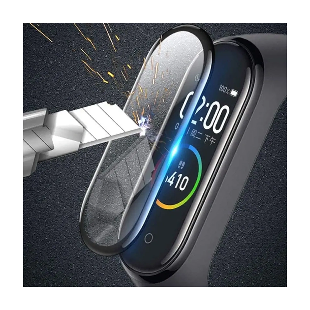 Hurtownia GSM - Bizon Glass Edge Xiaomi Mi Band 6 / 5 fekete - BIZ8049 - {ean13} - Hurt