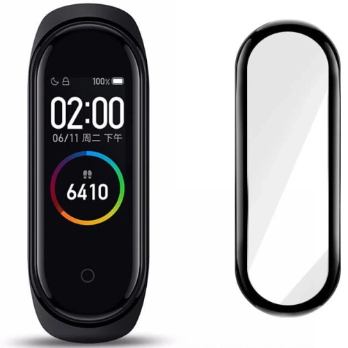 Szkło hartowane Bizon Glass Edge do Xiaomi Mi Band 6 / 5 czarne