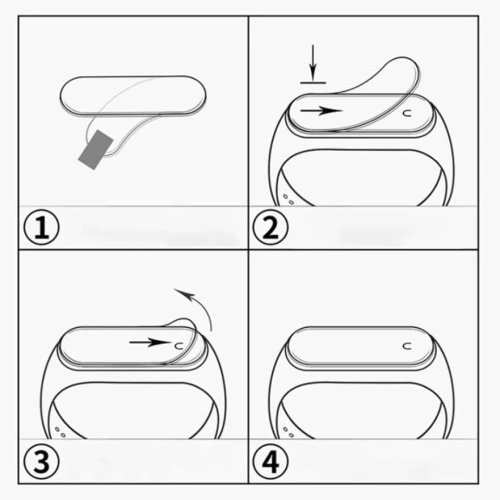 Szkło hartowane Bizon Glass Edge do Xiaomi Mi Band 6 / 5 czarne