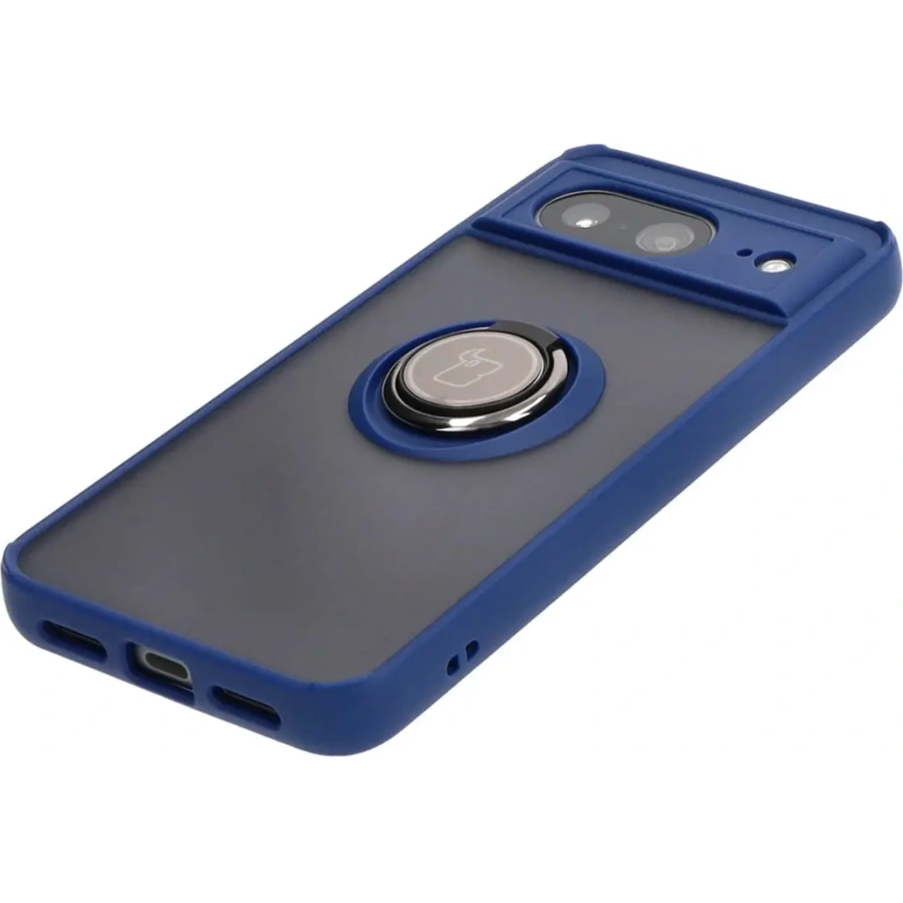 Hurtownia GSM - Bizon Case Hybrid Ring Google Pixel 8 füstös színű, sötétkék kerettel - BIZ8052 - {ean13} - Hurt