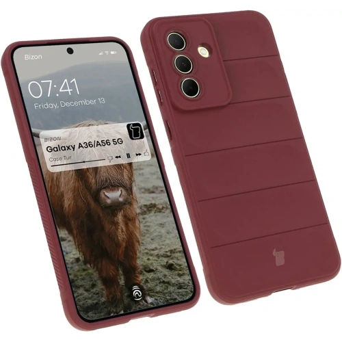 Pancerne etui Bizon Case Tur do Samsung Galaxy A36 5G / A56 5G ciemnofioletowe