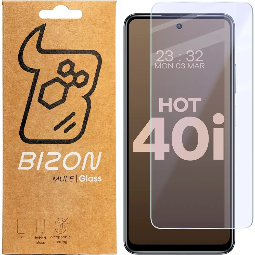Hurtownia GSM - Elastyczne szkło hybrydowe Bizon Glass Mule do Infinix Hot 40i - BIZ8056 - {ean13} - Hurt