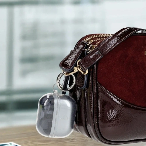 Elastyczne etui z karabińczykiem Bizon Case Headphone Clear do Samsung Galaxy Buds 3/3 Pro przeźroczyste